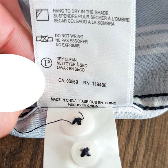 NWT Heritage Report Collection Striped Microstretch Short Sleeve Button Up Shirt - Picture 8 of 8